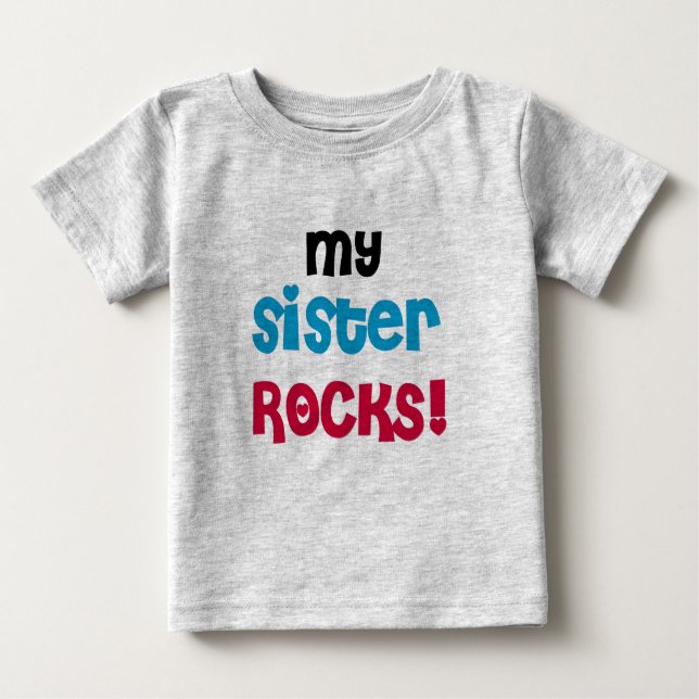 T-shirt Pour Bébé Ma soeur Rocks (Devant)