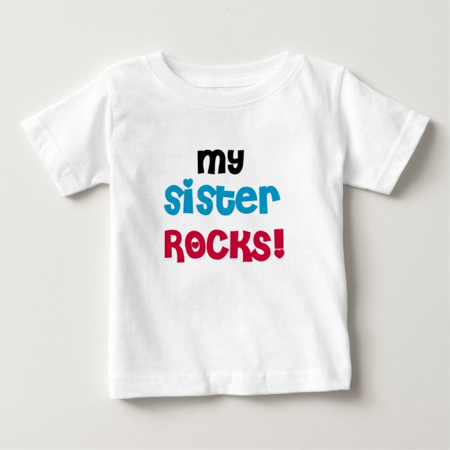 T-shirt Pour Bébé Ma soeur Rocks (Devant)