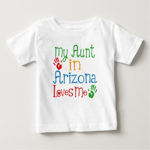 T-shirt Pour Bébé Ma tante en Arizona m'aime