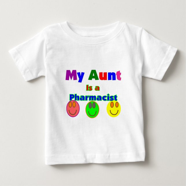 T-shirt Pour Bébé "Ma tante est pharmacienne" Cadeaux pour enfants (Devant)
