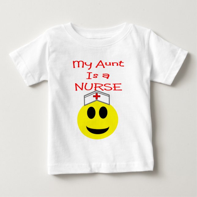 T-shirt Pour Bébé Ma tante est une INFIRMIÈRE (Devant)
