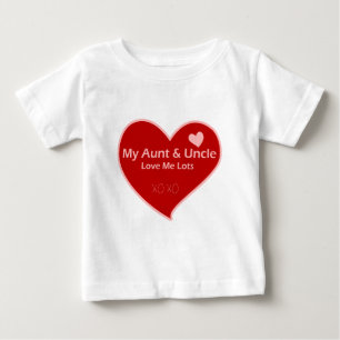 T-shirt Pour Bébé Ma tante et mon oncle m'aiment
