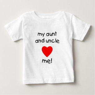 T-shirt Pour Bébé Ma tante et oncle m'aiment
