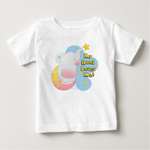 T-shirt Pour Bébé Ma tante Loves Me Elephant
