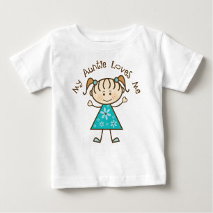 T-shirt Pour Bébé Ma tante Loves Me Gift