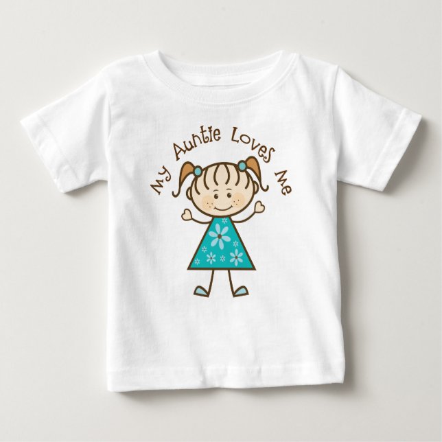 T-shirt Pour Bébé Ma tante Loves Me Gift (Devant)