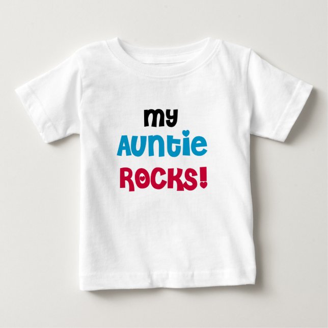 T-shirt Pour Bébé Ma tante Rocks (Devant)