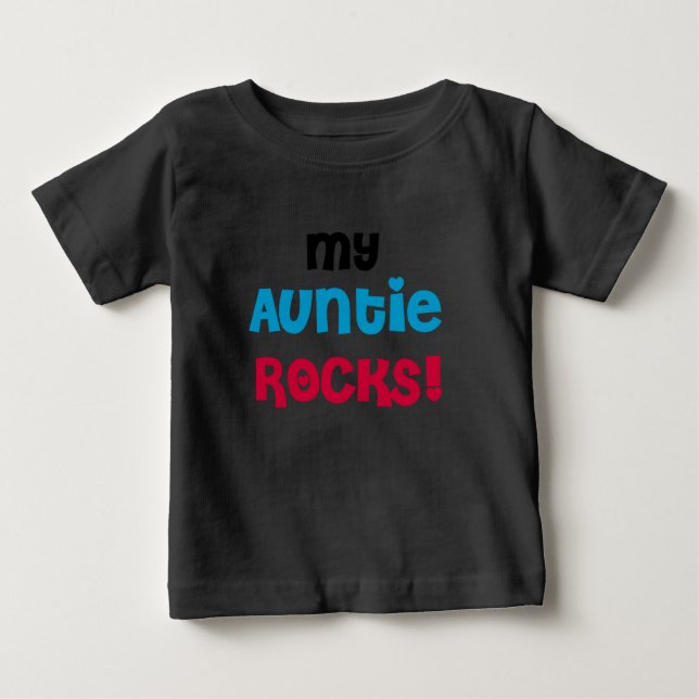 T-shirt Pour Bébé Ma tante Rocks (Devant)