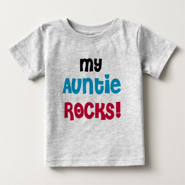 T-shirt Pour Bébé Ma tante Rocks (Devant)