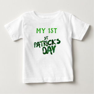 T-shirt Pour Bébé Ma typographie verte pour la St-Patrick
