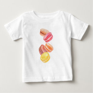 T-shirt Pour Bébé Macarons colorés Aquarelle Art