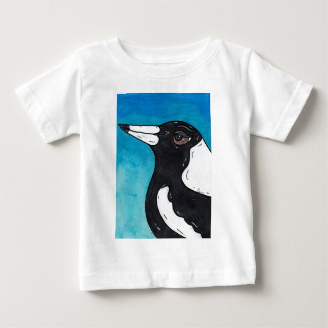 T-shirt Pour Bébé Macca la pie (Devant)