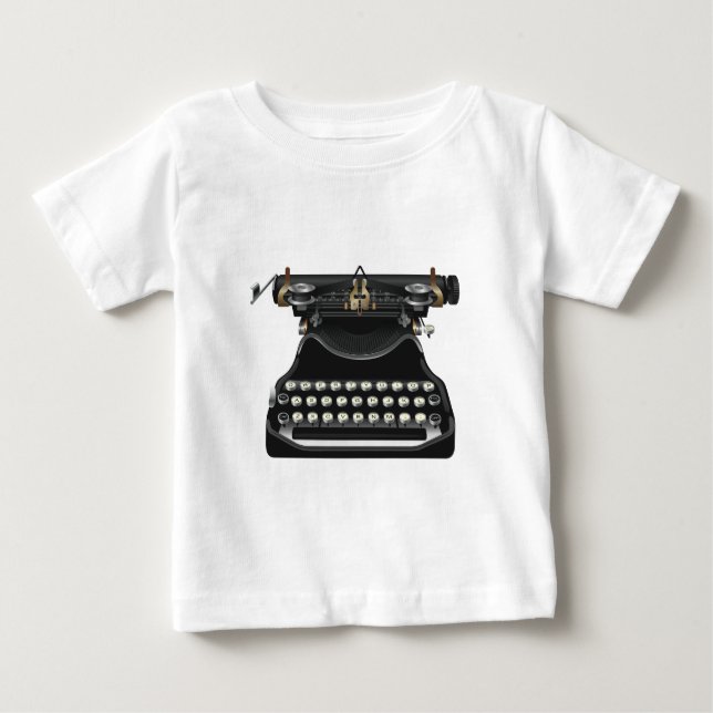 T-shirt Pour Bébé Machine à écrire antique (Devant)