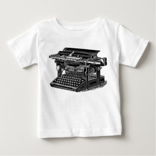 T-shirt Pour Bébé Machine à écrire vintage - Noir
