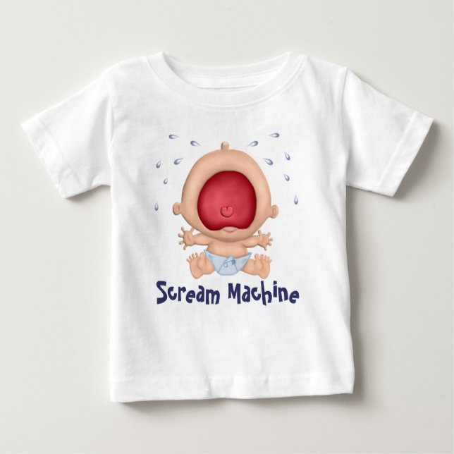 T-shirt Pour Bébé Machine à hurler Bawling Baby humour - Garçon (Devant)