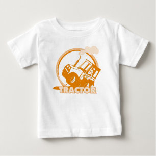 T-shirt Pour Bébé Machines agricoles oranges de tracteur