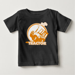 T-shirt Pour Bébé Machines agricoles oranges de tracteur