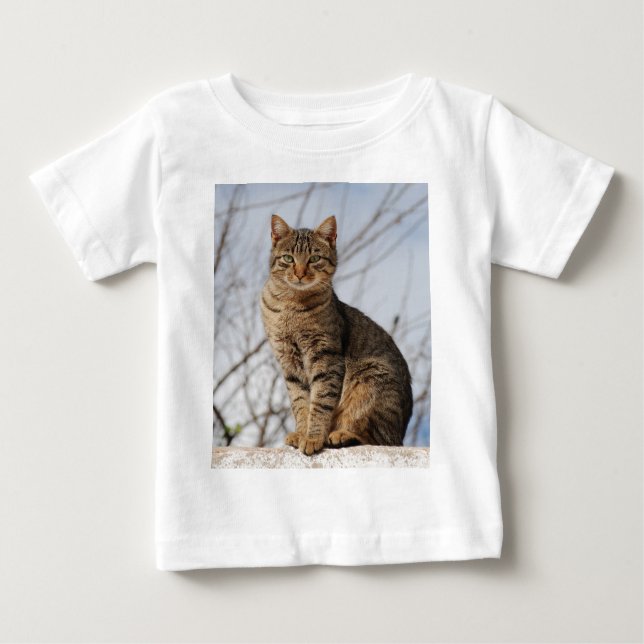 T-shirt Pour Bébé Mackerel Tabby Cat (Devant)