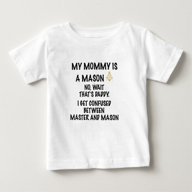 T-shirt Pour Bébé Maçon de maman (Devant)