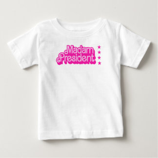T-shirt Pour Bébé "Madame la Présidente" Logo rose - Retro