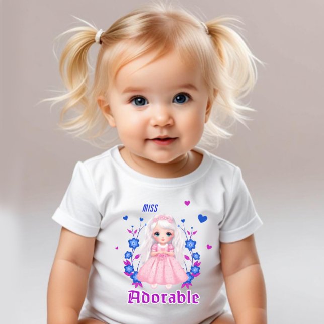 T-shirt Pour Bébé Mademoiselle adorable (Créateur téléchargé)