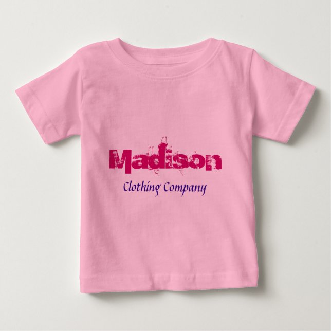 T-shirt Pour Bébé Madison Nom Vêtements Compagnie Baby Shirts (Devant)
