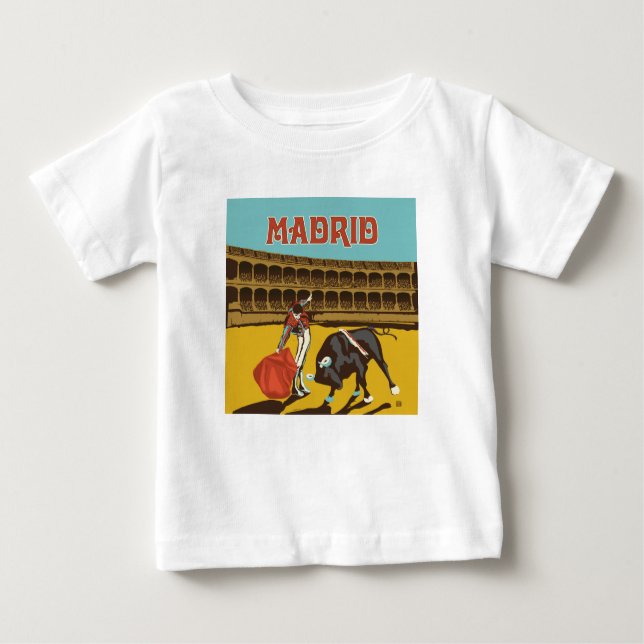T-shirt Pour Bébé Madrid, Espagne (Devant)