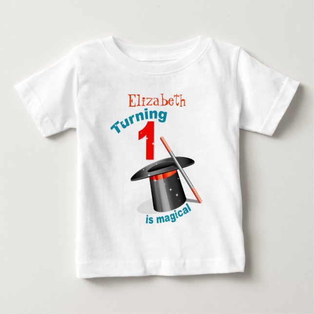 T-shirt Pour Bébé Magic Party 1er anniversaire (Devant)