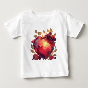 T-shirt Pour Bébé Magnifique cœur en gemme – Conception romantique d
