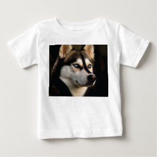 T-shirt Pour Bébé Magnifique Coussin de Lancement Husky
