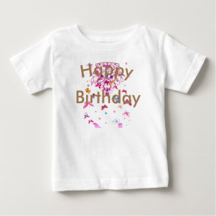 T-shirt Pour Bébé Magnifique design féminin fantastique Joyeux Anniv