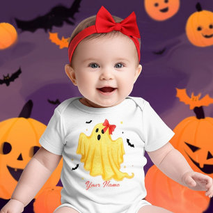 T-shirt Pour Bébé Magnifique T-shirt Halloween de bébé fantôme perso