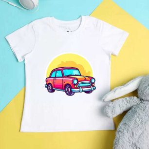 T-shirt Pour Bébé Magnifique voiture Imprimer Moderne Petits Enfants