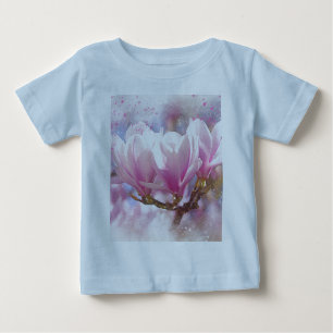 T-shirt Pour Bébé Magnolia rose-pourpre en floraison - Fleur de prin