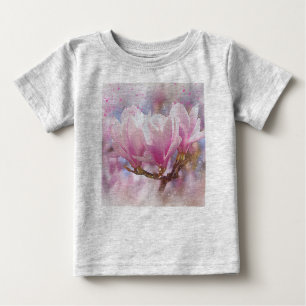 T-shirt Pour Bébé Magnolia rose-pourpre en floraison - Fleur de prin