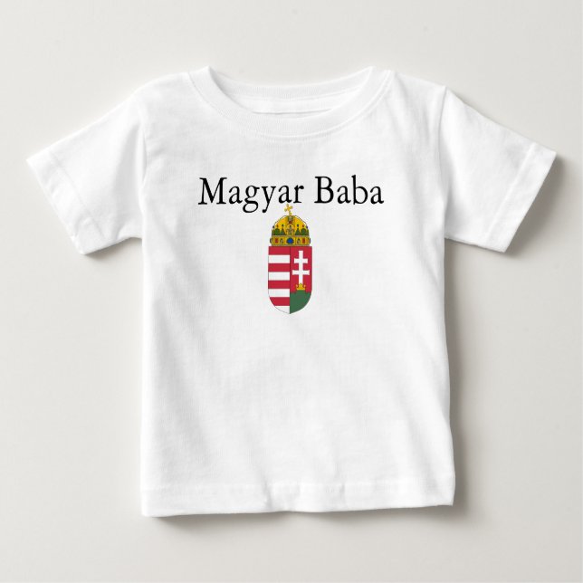T-shirt Pour Bébé Magyar Baba avec armoiries (Devant)