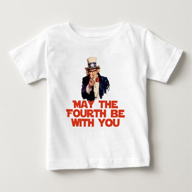 T-shirt Pour Bébé Mai le quatrième soit avec vous (Devant)
