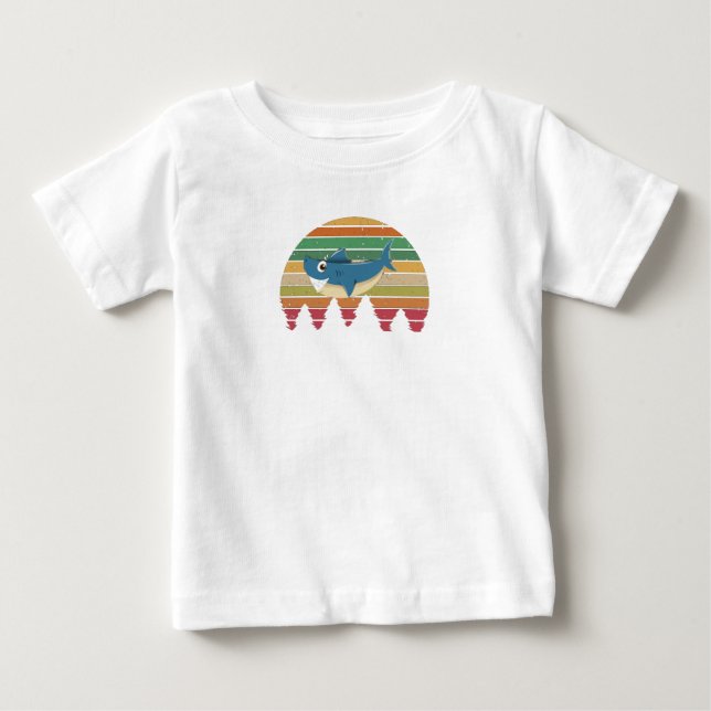 T-shirt Pour Bébé maillot de nez de requin (Devant)