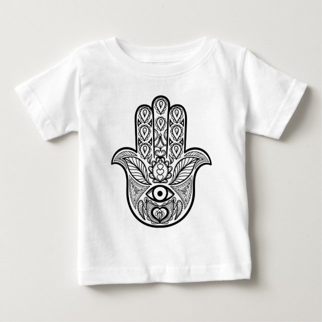 T-shirt Pour Bébé Main inspirée de Hamsa (Devant)