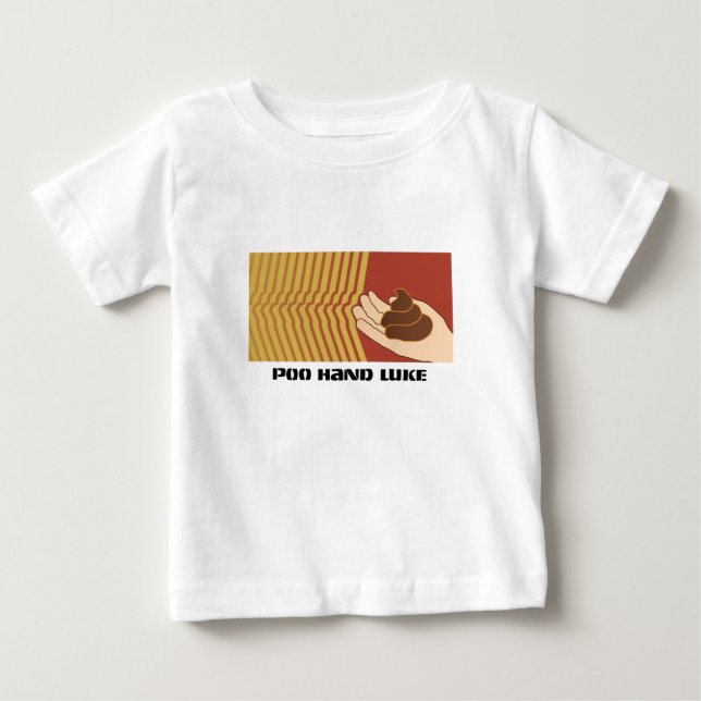 T-shirt Pour Bébé Main Luc (bébé) de Poo (Devant)