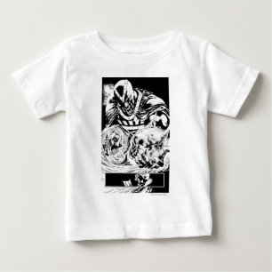 T-shirt Pour Bébé Main noire avec panneau crâne 2