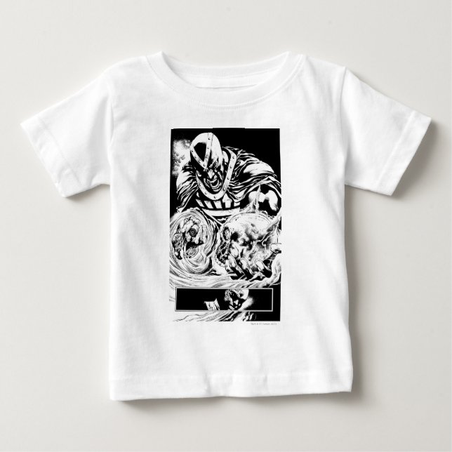 T-shirt Pour Bébé Main noire avec panneau crâne 2 (Devant)
