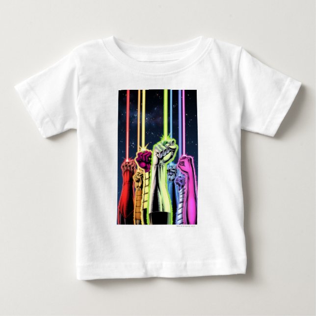 T-shirt Pour Bébé Mains dans l'air avec anneaux -Couleur (Devant)