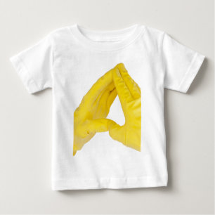T-shirt Pour Bébé Mains dans les gants jaunes en latex