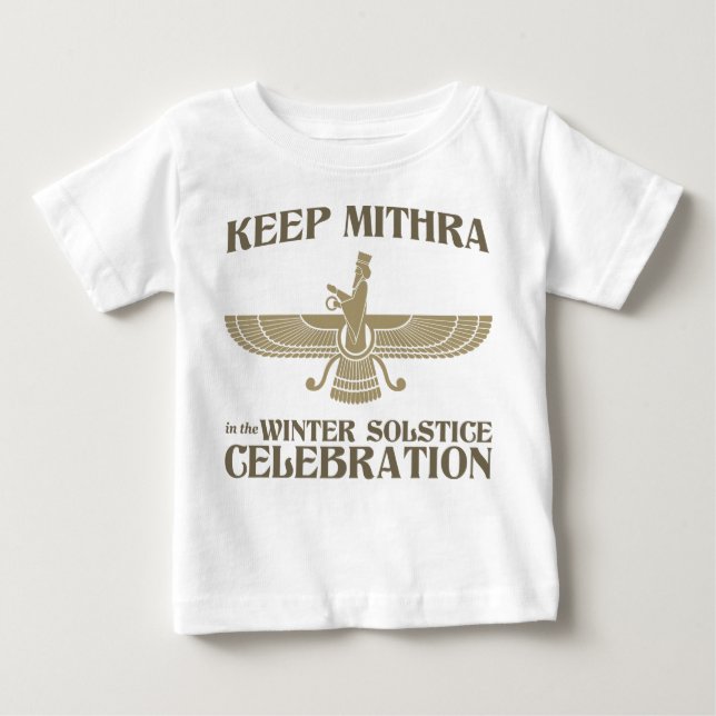 T-shirt Pour Bébé Maintenez Mithra dans la célébration de solstice (Devant)