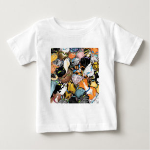 T-shirt Pour Bébé Maison de chat - Cuddling coloré Chats Hug - Peint