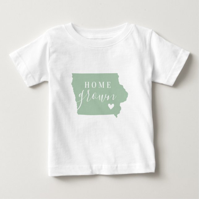 T-shirt Pour Bébé Maison de l'Iowa cultivée | Carte d'état des coule (Devant)