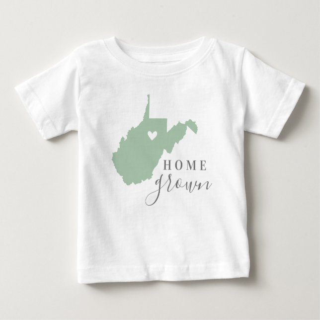 T-shirt Pour Bébé Maison de Virginie-Occidentale cultivée | Etat des (Devant)