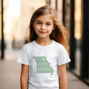 T-shirt Pour Bébé Maison du Missouri cultivée   Carte d'état des cou