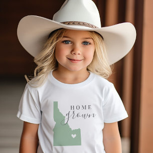 T-shirt Pour Bébé Maison Idaho cultivée   Carte d'état des couleurs 